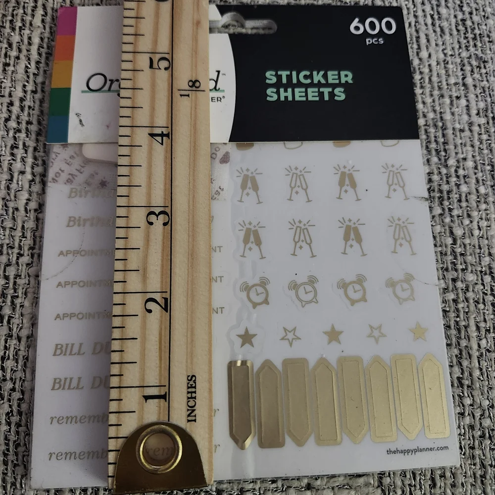 Happy Planner Gold/Colorful Sticker Sheets - 600 pcs
